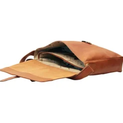 Torba na ramię męska ze skóry cielęcej "Ińsko" Koniak