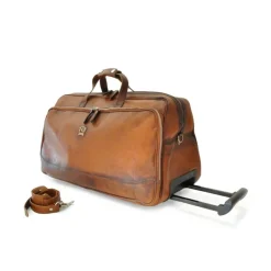 Torba podróżna skórzana na kółkach "Transiberiana"