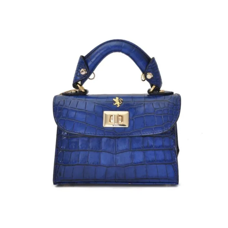 Torebka damska skórzana wzorem imitującym skórę krokodyla. "Lucignano" K280/20