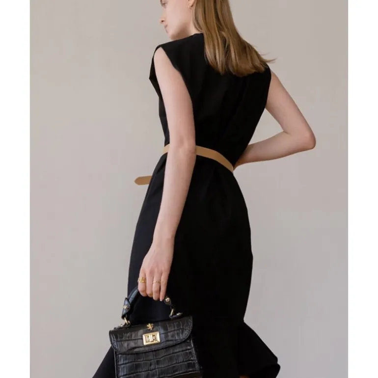 Torebka damska skórzana wzorem imitującym skórę krokodyla. "Lucignano" K280/20