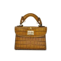 Torebka damska skórzana wzorem imitującym skórę krokodyla. "Lucignano" K280/20