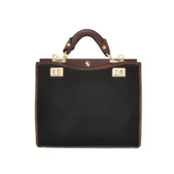 Torebka skórzana ze zwierzęcymi wstawkami z przodu i z tyłu "Anna Maria Luisa de' Medici"