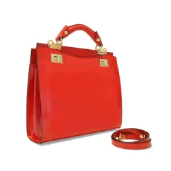 Torebka skórzana ze zwierzęcymi wstawkami z przodu i z tyłu "Anna Maria Luisa de' Medici"