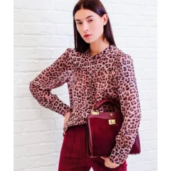 Torebka skórzana ze zwierzęcymi wstawkami z przodu i z tyłu "Anna Maria Luisa de' Medici"