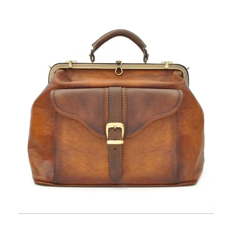 Weekendowa torba Damska z włoskiej skóry garbowanej roślinnie "Mary Poppins"