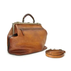 Weekendowa torba Damska z włoskiej skóry garbowanej roślinnie "Mary Poppins"