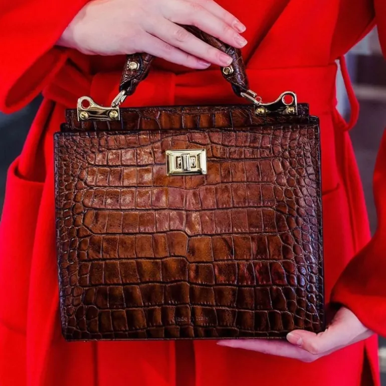 Zgrabna i praktyczna torebka damska skórzana. "Anna Maria Luisa de' Medici"