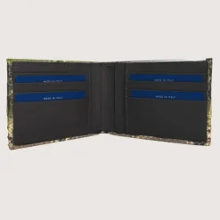 Zielony portfel z prawdziwej skóry pytona